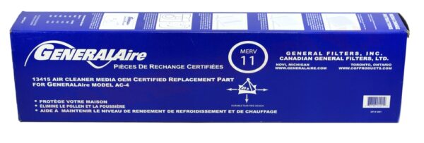 Generalaire 13415 Furnace Filter MERV 11 for AC-4. GFI 4401
