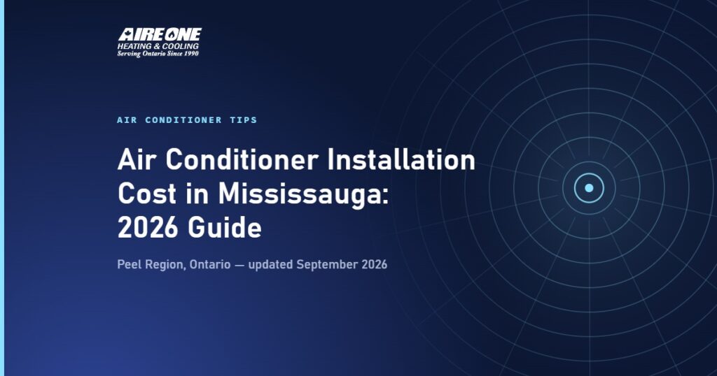 Air Conditioner Installation Cost in Mississauga: 2026 Guide — Aire One Peel Heating and Cooling, Peel Region, Ontario