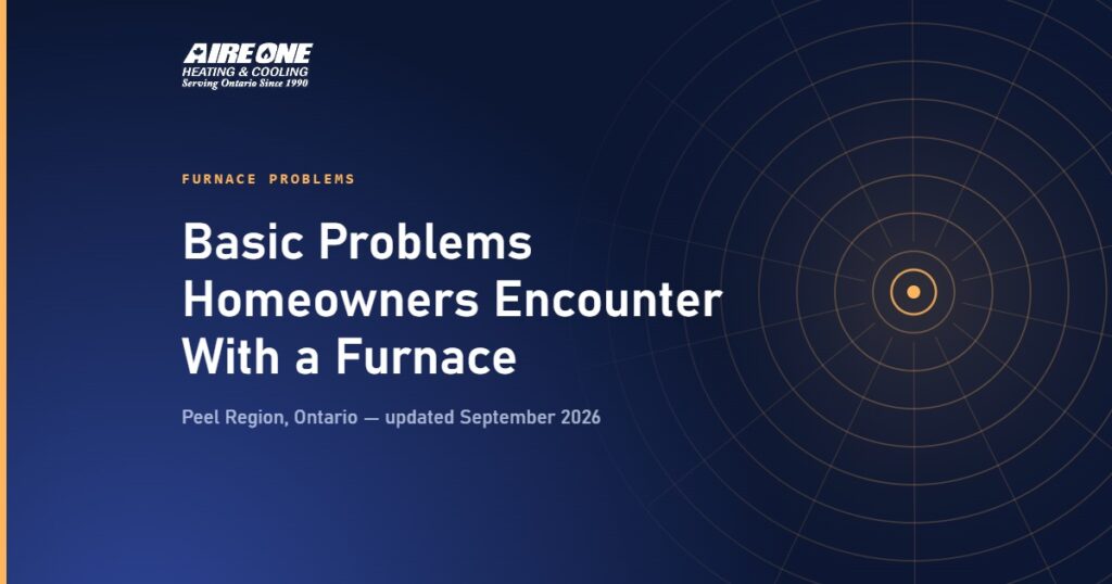 Basic Problems Homeowners Encounter With a Furnace — Aire One Peel Heating and Cooling, Peel Region, Ontario