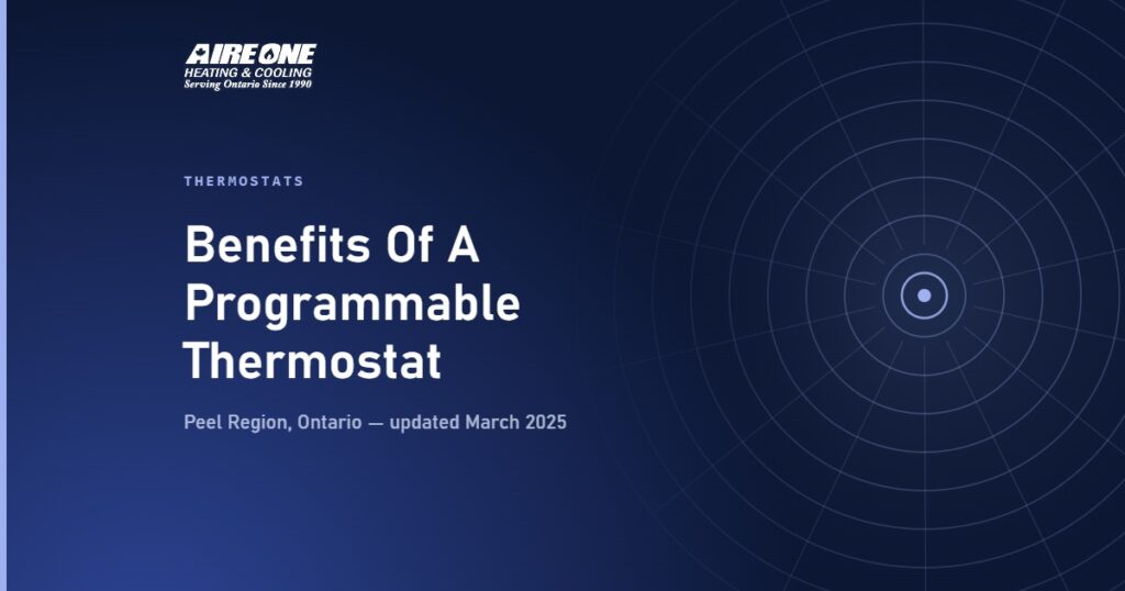Benefits Of A Programmable Thermostat — Aire One Peel Heating and Cooling, Peel Region, Ontario