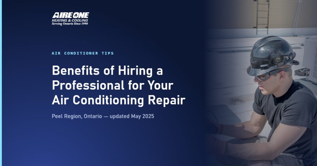 Benefits of Hiring a Professional for Your Air Conditioning Repair — Aire One Peel Heating and Cooling, Peel Region, Ontario