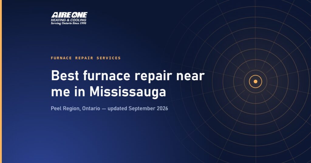 Best furnace repair near me in Mississauga — Aire One Peel Heating and Cooling, Peel Region, Ontario