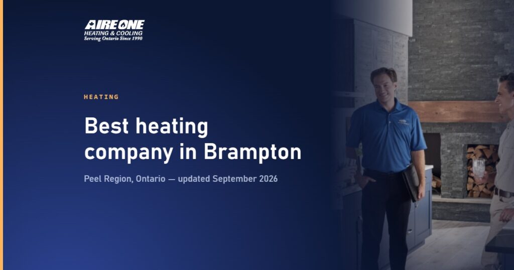 Best heating company in Brampton — Aire One Peel Heating and Cooling, Peel Region, Ontario