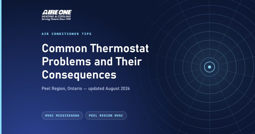 Common Thermostat Problems and Their Consequences — Aire One Peel Heating and Cooling, Peel Region, Ontario