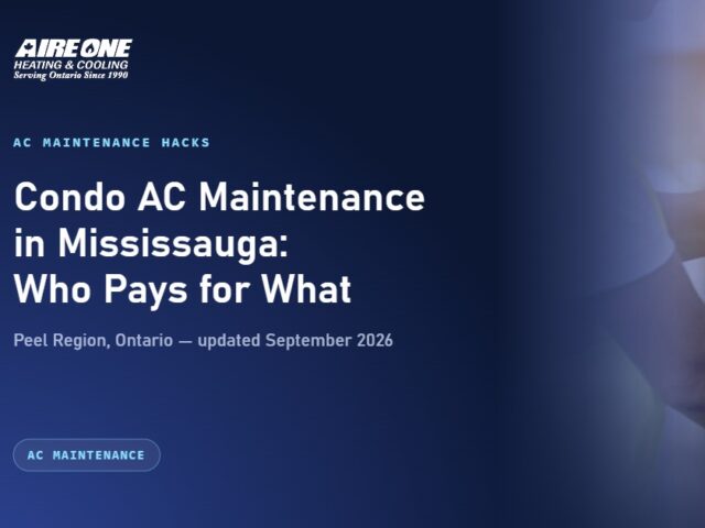 Condo AC Maintenance in Mississauga: Who Pays for What