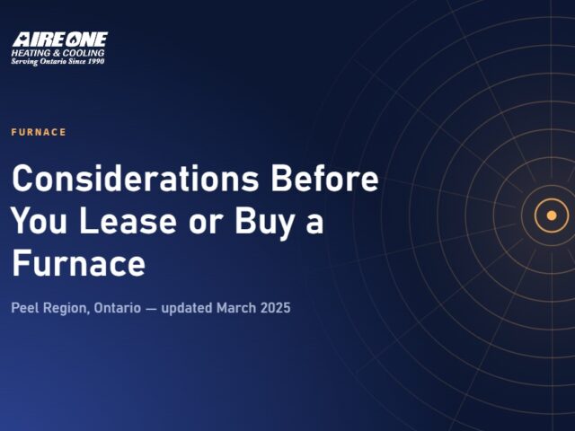Considerations Before You Lease or Buy a Furnace