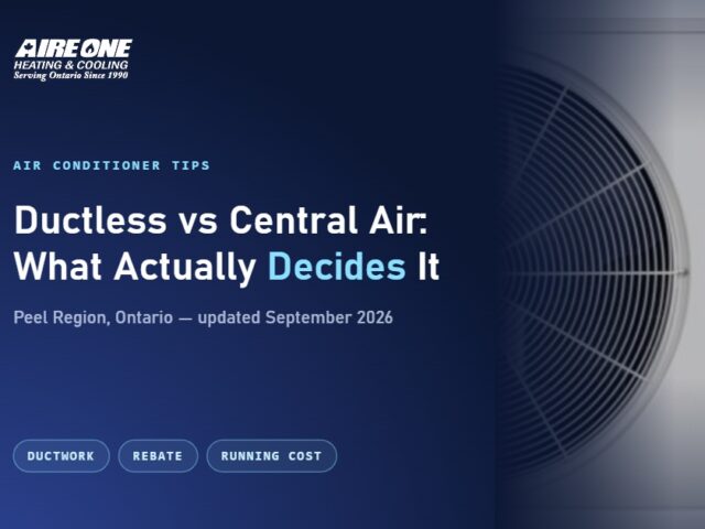 Ductless vs Central Air in Ontario: What Actually Decides It