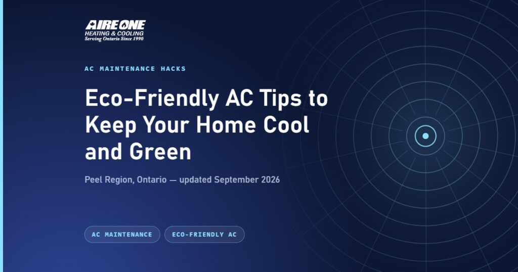 Eco-Friendly AC Tips to Keep Your Home Cool and Green — Aire One Peel Heating and Cooling, Peel Region, Ontario