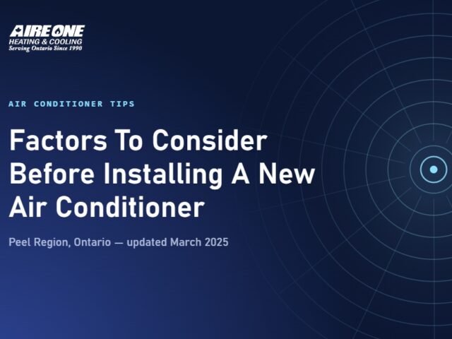 Factors To Consider Before Installing A New Air Conditioner 