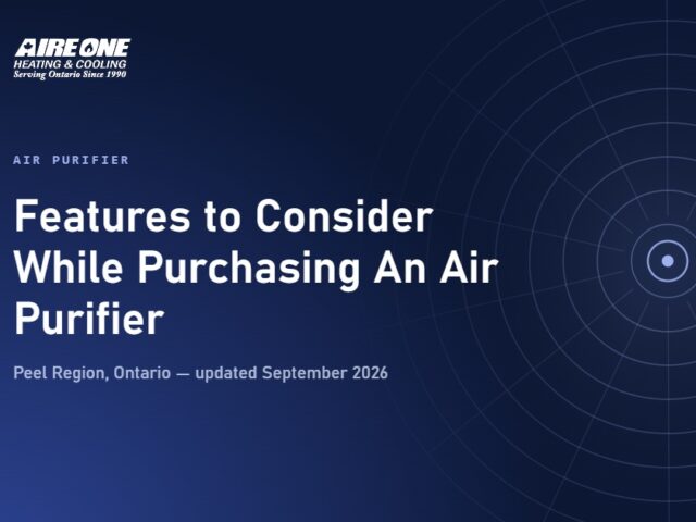 Features to Consider While Purchasing An Air Purifier