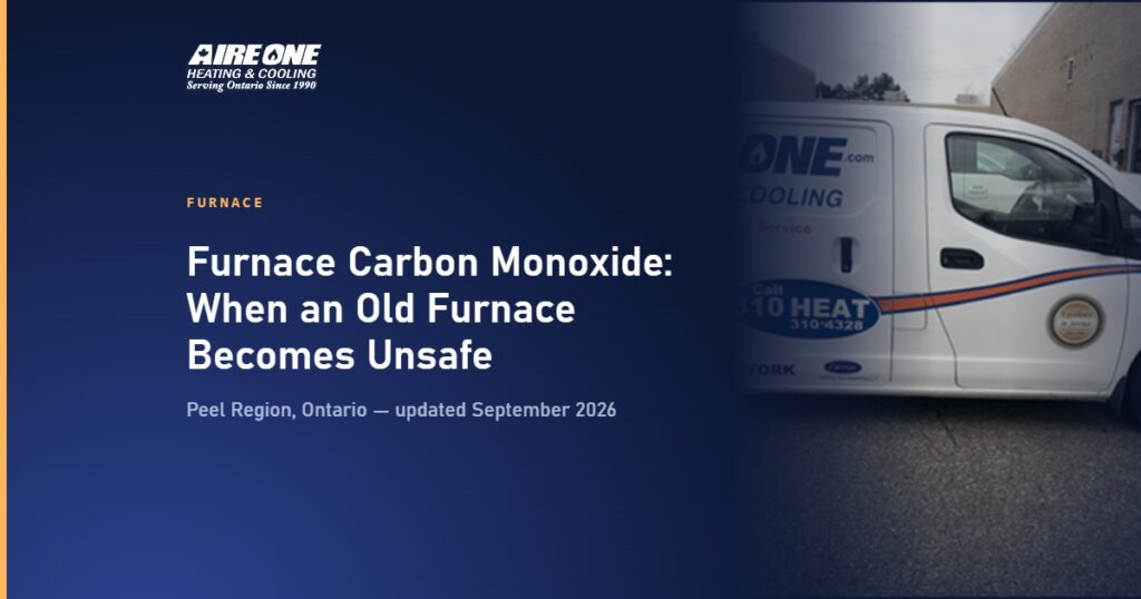 Furnace Carbon Monoxide: When an Old Furnace Becomes Unsafe — Aire One Peel Heating and Cooling, Peel Region, Ontario