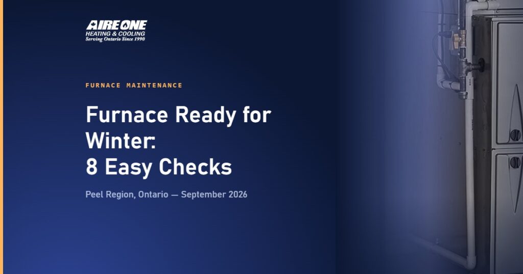 Furnace Ready for Winter: 8 Easy Checks — Aire One Peel Heating and Cooling, Peel Region, Ontario
