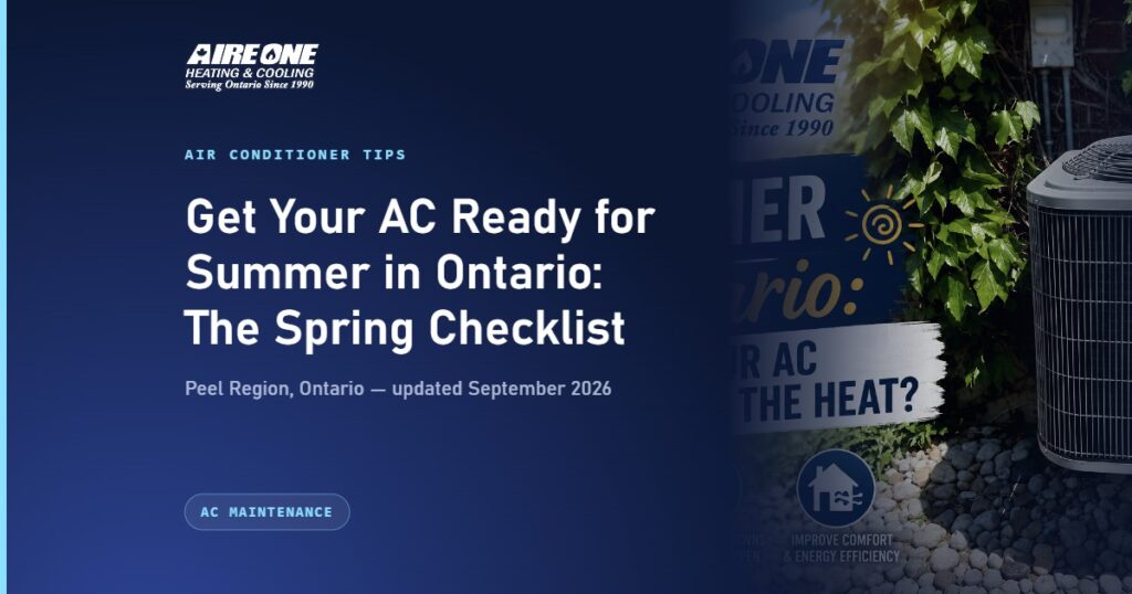 Get Your AC Ready for Summer in Ontario: The Spring Checklist — Aire One Peel Heating and Cooling, Peel Region, Ontario
