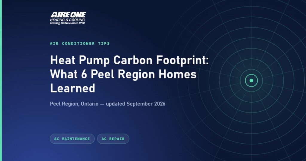 Heat Pump Carbon Footprint: What 6 Peel Region Homes Learned — Aire One Peel Heating and Cooling, Peel Region, Ontario