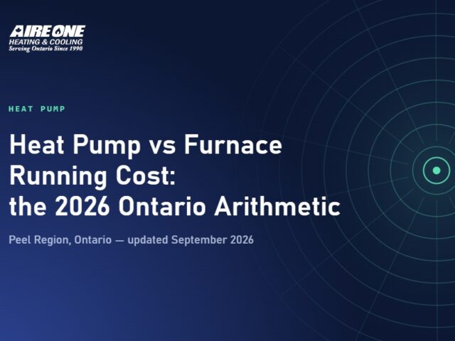 Heat Pump vs Furnace Running Cost: the 2026 Ontario Arithmetic