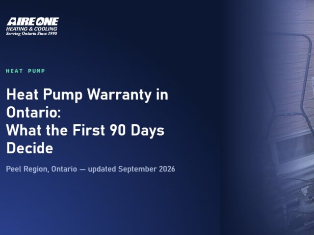 Heat Pump Warranty in Ontario: What the First 90 Days Decide