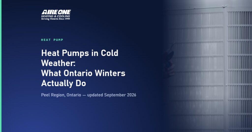 Heat Pumps in Cold Weather: What Ontario Winters Actually Do — Aire One Peel Heating and Cooling, Peel Region, Ontario