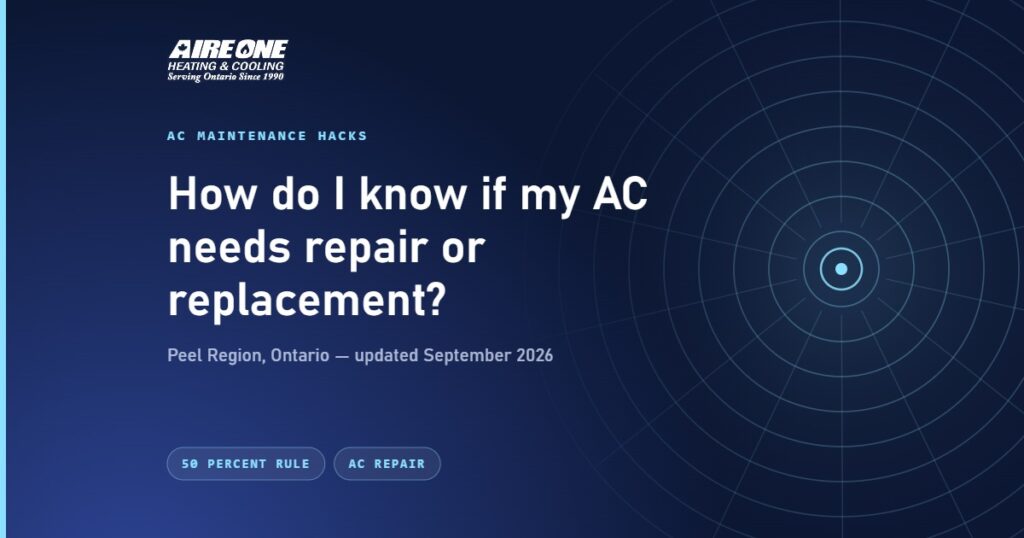 How do I know if my AC needs repair or replacement? — Aire One Peel Heating and Cooling, Peel Region, Ontario