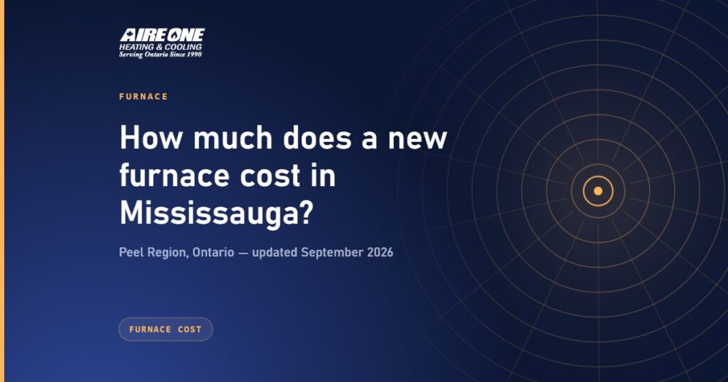 How much does a new furnace cost in Mississauga? — Aire One Peel Heating and Cooling, Peel Region, Ontario