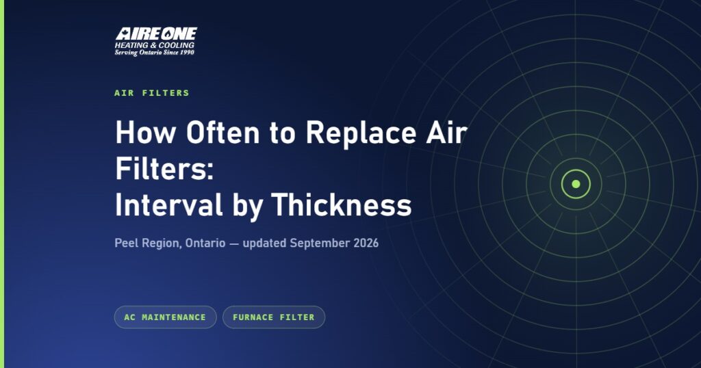 How Often to Replace Air Filters: Interval by Thickness — Aire One Peel Heating and Cooling, Peel Region, Ontario