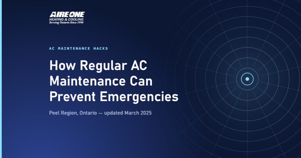 How Regular AC Maintenance Can Prevent Emergencies — Aire One Peel Heating and Cooling, Peel Region, Ontario