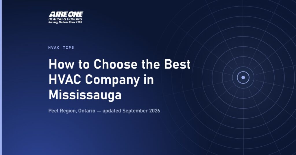 How to Choose the Best HVAC Company in Mississauga — Aire One Peel Heating and Cooling, Peel Region, Ontario