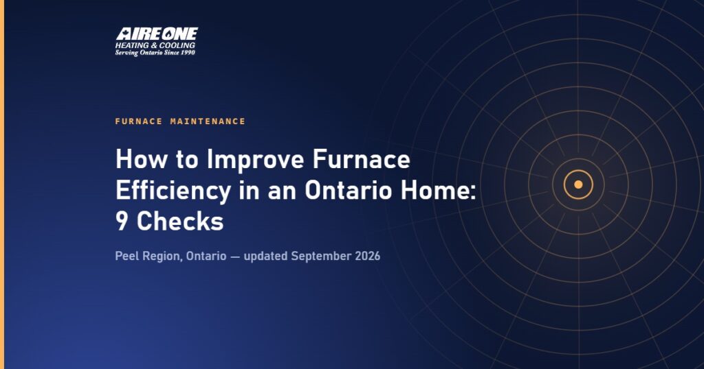 How to Improve Furnace Efficiency in an Ontario Home: 9 Checks — Aire One Peel Heating and Cooling, Peel Region, Ontario