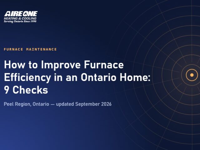 How to Improve Furnace Efficiency in an Ontario Home: 9 Checks