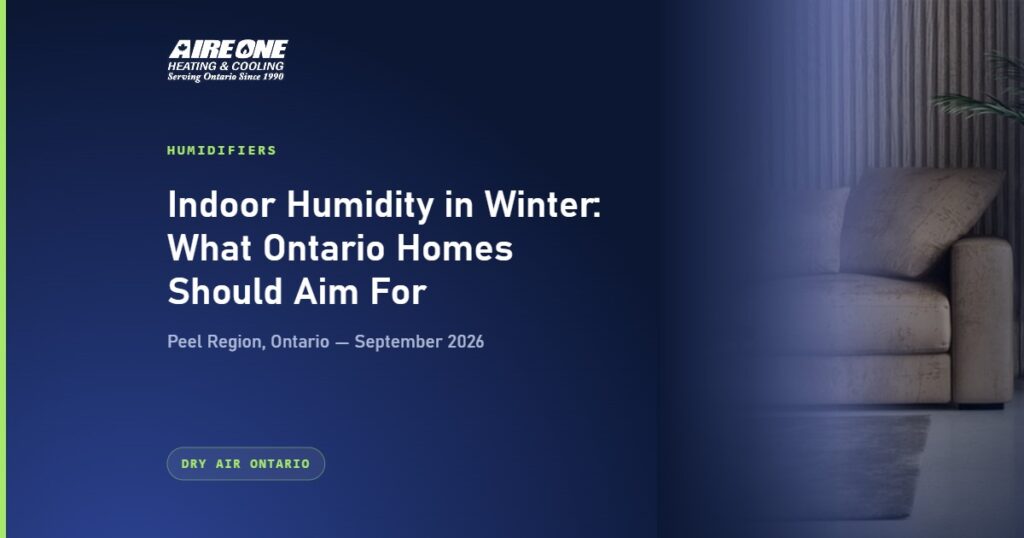 Indoor Humidity in Winter: What Ontario Homes Should Aim For — Aire One Peel Heating and Cooling, Peel Region, Ontario