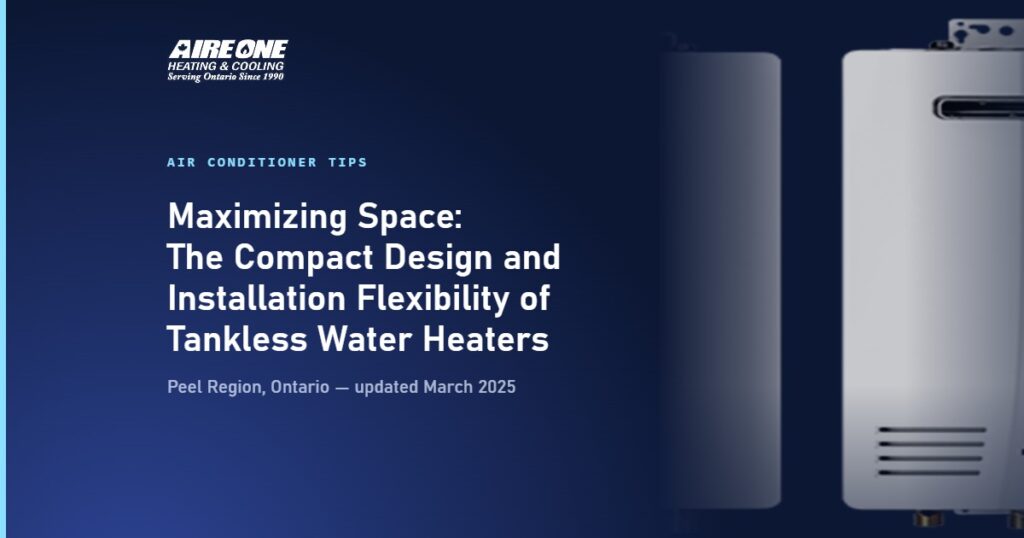 Maximizing Space: The Compact Design and Installation Flexibility of Tankless Water Heaters — Aire One Peel Heating and Cooling, Peel Region, Ontario