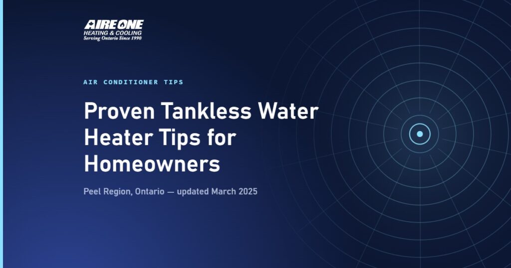 Proven Tankless Water Heater Tips for Homeowners — Aire One Peel Heating and Cooling, Peel Region, Ontario