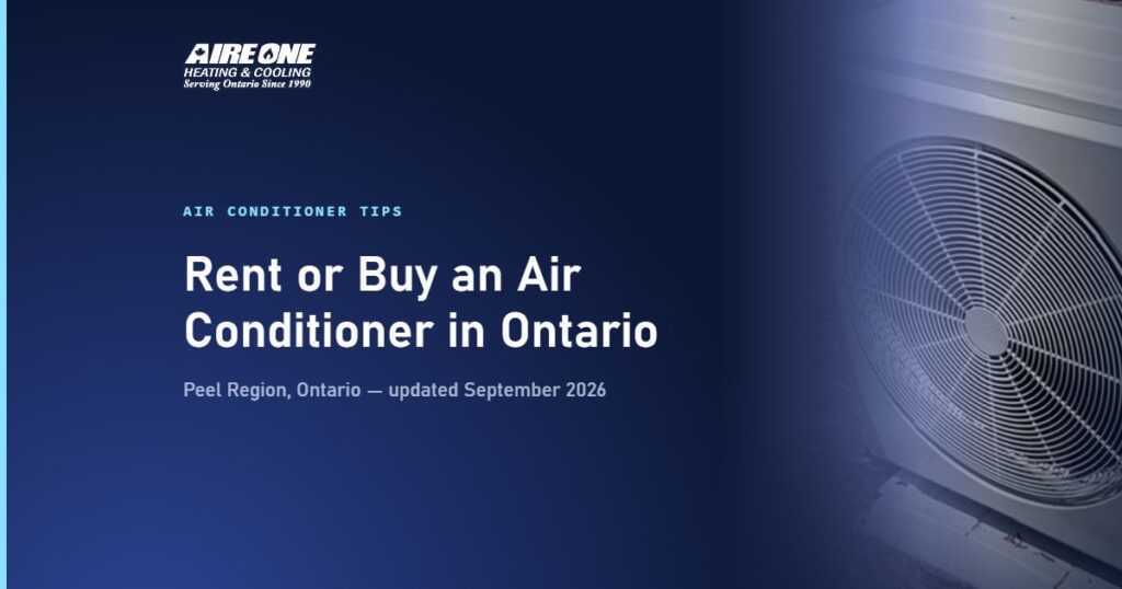 Rent or Buy an Air Conditioner in Ontario — Aire One Peel Heating and Cooling, Peel Region, Ontario