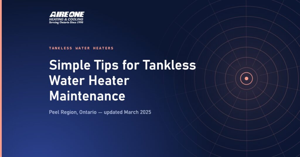 Simple Tips for Tankless Water Heater Maintenance — Aire One Peel Heating and Cooling, Peel Region, Ontario