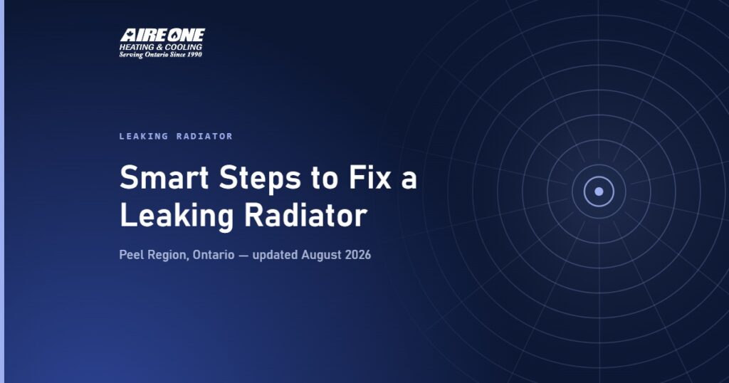 Smart Steps to Fix a Leaking Radiator — Aire One Peel Heating and Cooling, Peel Region, Ontario