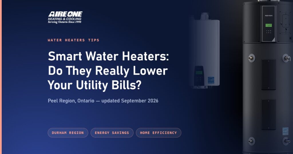 Smart Water Heaters: Do They Really Lower Your Utility Bills? — Aire One Peel Heating and Cooling, Peel Region, Ontario