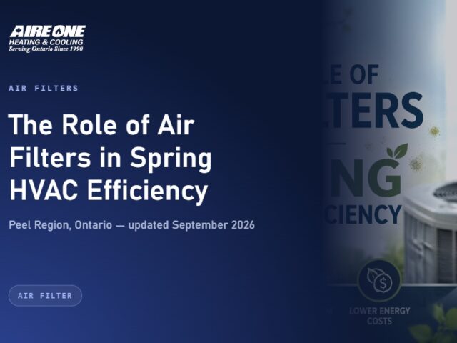 The Role of Air Filters in Spring HVAC Efficiency