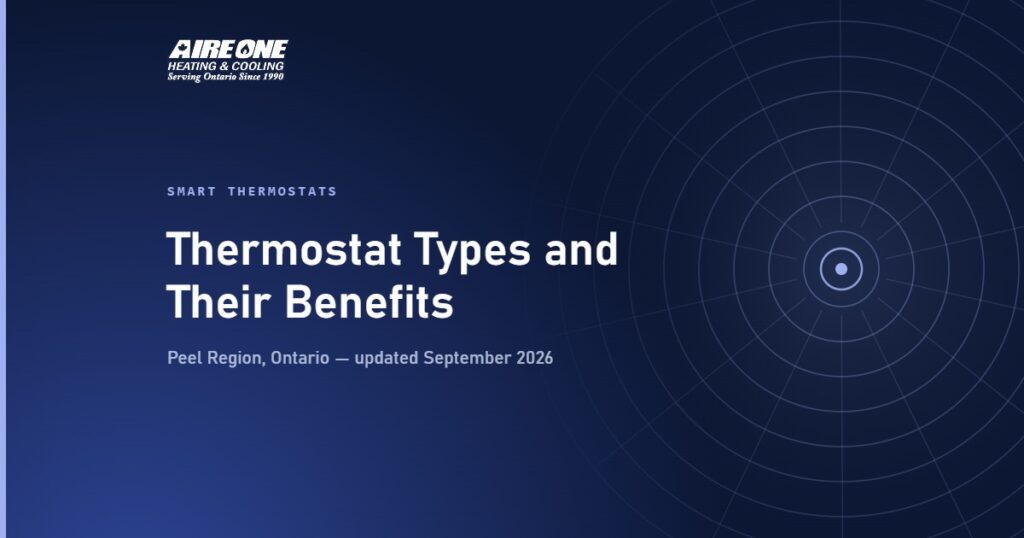Thermostat Types and Their Benefits — Aire One Peel Heating and Cooling, Peel Region, Ontario