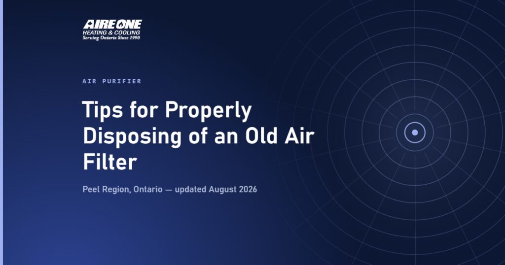 Tips for Properly Disposing of an Old Air Filter — Aire One Peel Heating and Cooling, Peel Region, Ontario