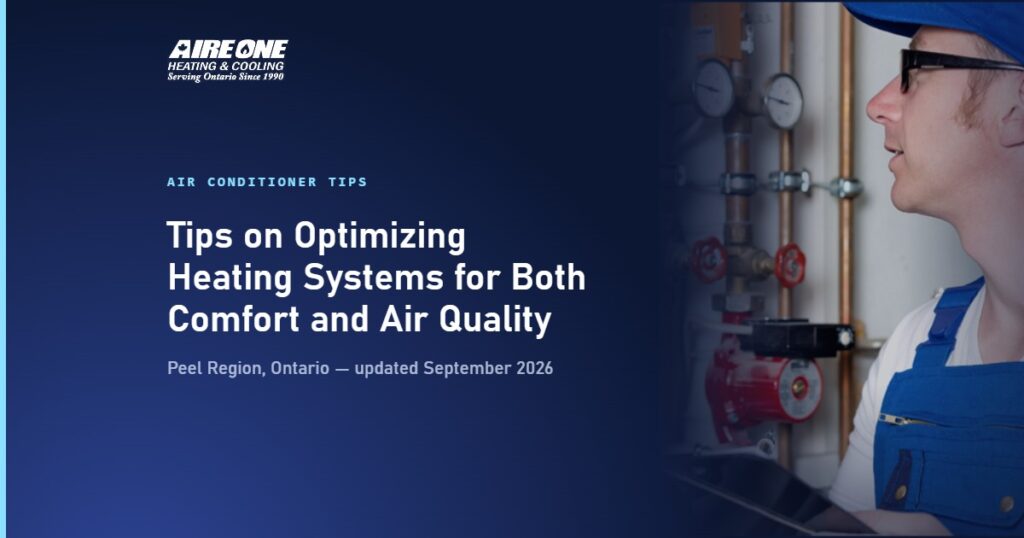 Tips on Optimizing Heating Systems for Both Comfort and Air Quality — Aire One Peel Heating and Cooling, Peel Region, Ontario