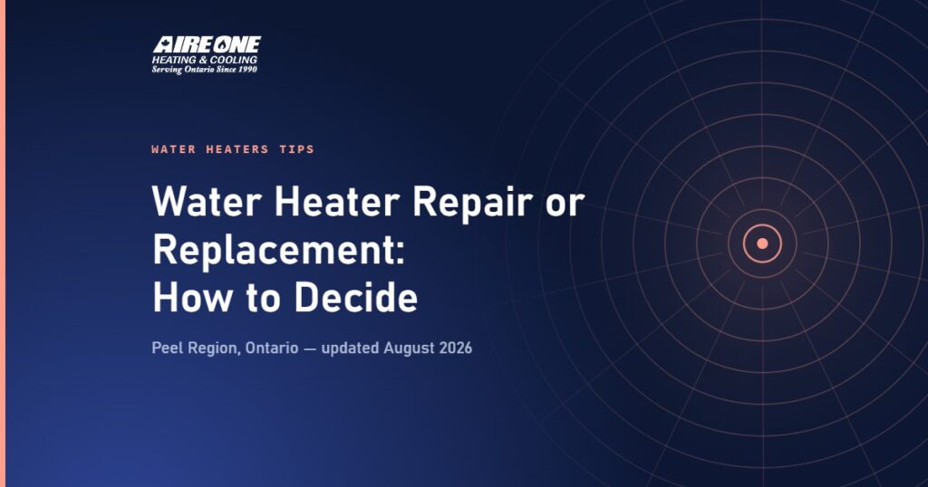 Water Heater Repair or Replacement: How to Decide — Aire One Peel Heating and Cooling, Peel Region, Ontario