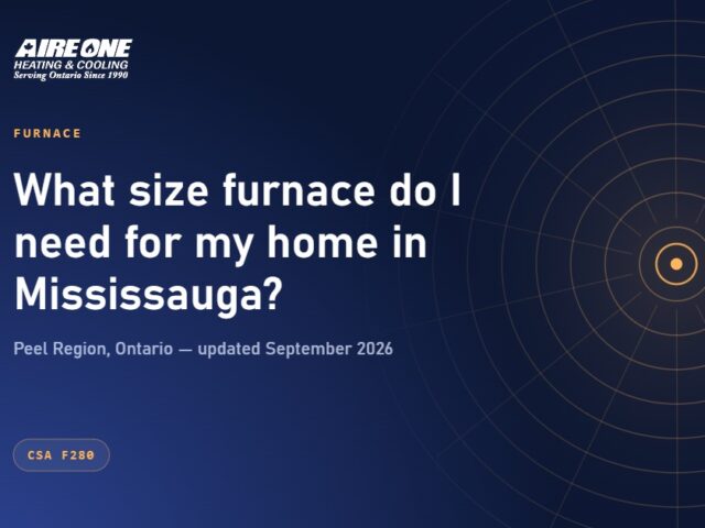 What size furnace do I need for my home in Mississauga?