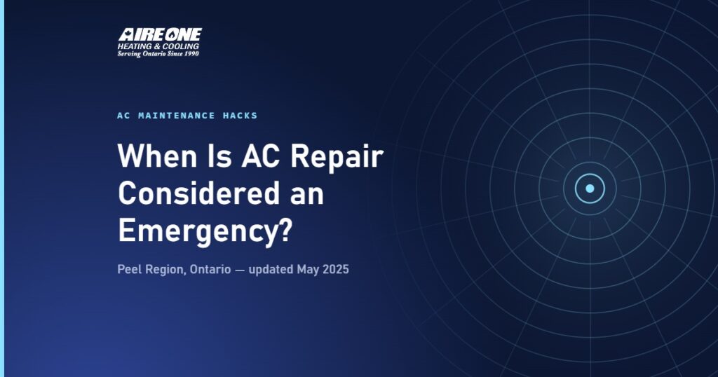 When Is AC Repair Considered an Emergency? — Aire One Peel Heating and Cooling, Peel Region, Ontario