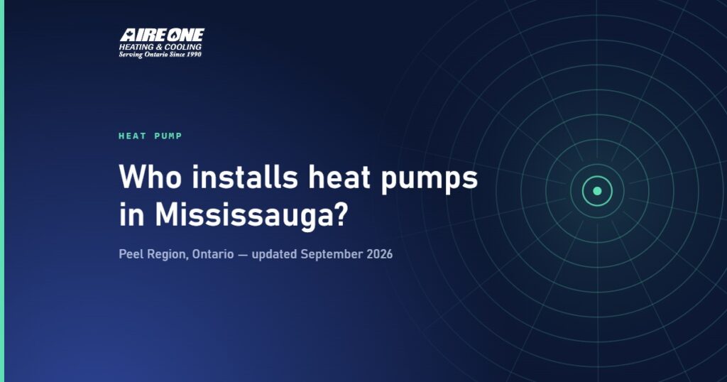 Who installs heat pumps in Mississauga? — Aire One Peel Heating and Cooling, Peel Region, Ontario