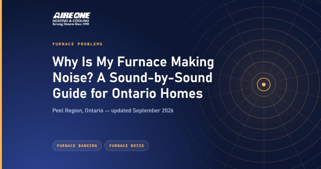 Why Is My Furnace Making Noise? A Sound-by-Sound Guide for Ontario Homes — Aire One Peel Heating and Cooling, Peel Region, Ontario