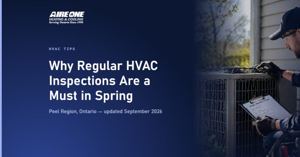 Why Regular HVAC Inspections Are a Must in Spring — Aire One Peel Heating and Cooling, Peel Region, Ontario