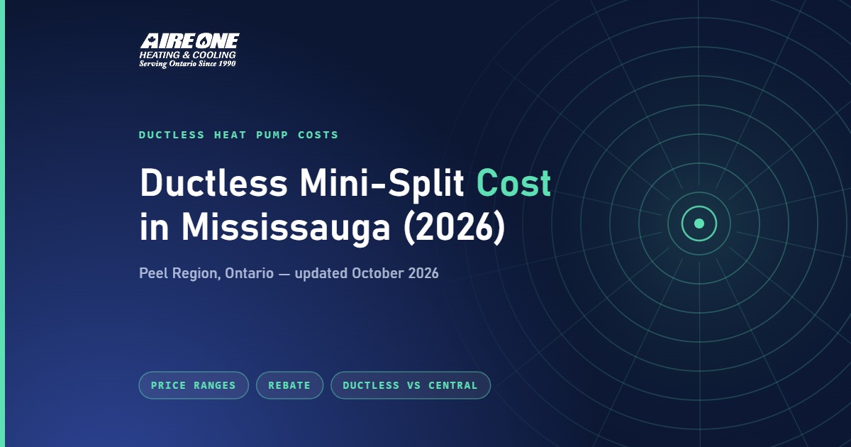 Ductless Mini-Split Cost in Mississauga (2026)